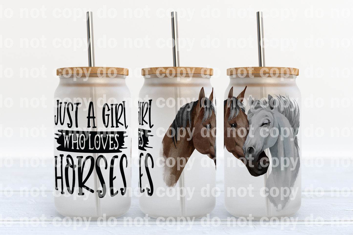 Just A Girl Who Loves Horses 16oz Cup Wrap