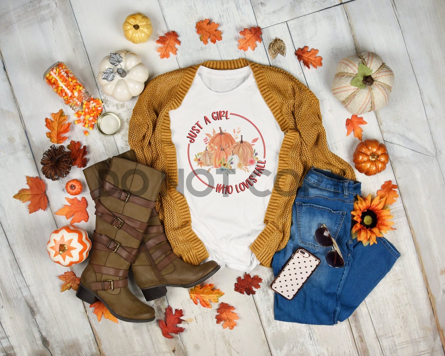 Just a Girl Who Loves Fall Pumpkins Sublimation print