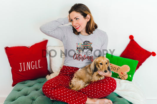 Sólo una chica que ama la impresión de ensueño de bollo de Navidad o la impresión de sublimación