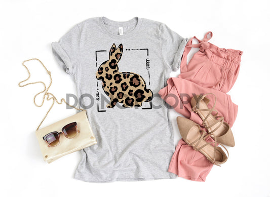 Leopard bunny Easter rabbit HIGH HEAT Full color Screen Print transfer