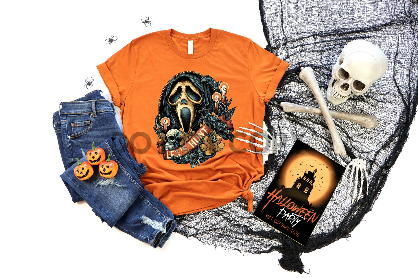 Vamos a cazar cara de fantasma Alto calor a todo color