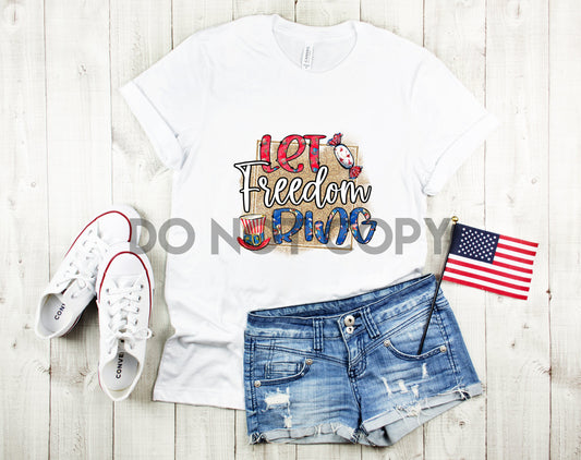 Let Freedom Ring Glitter BG Sublimation print