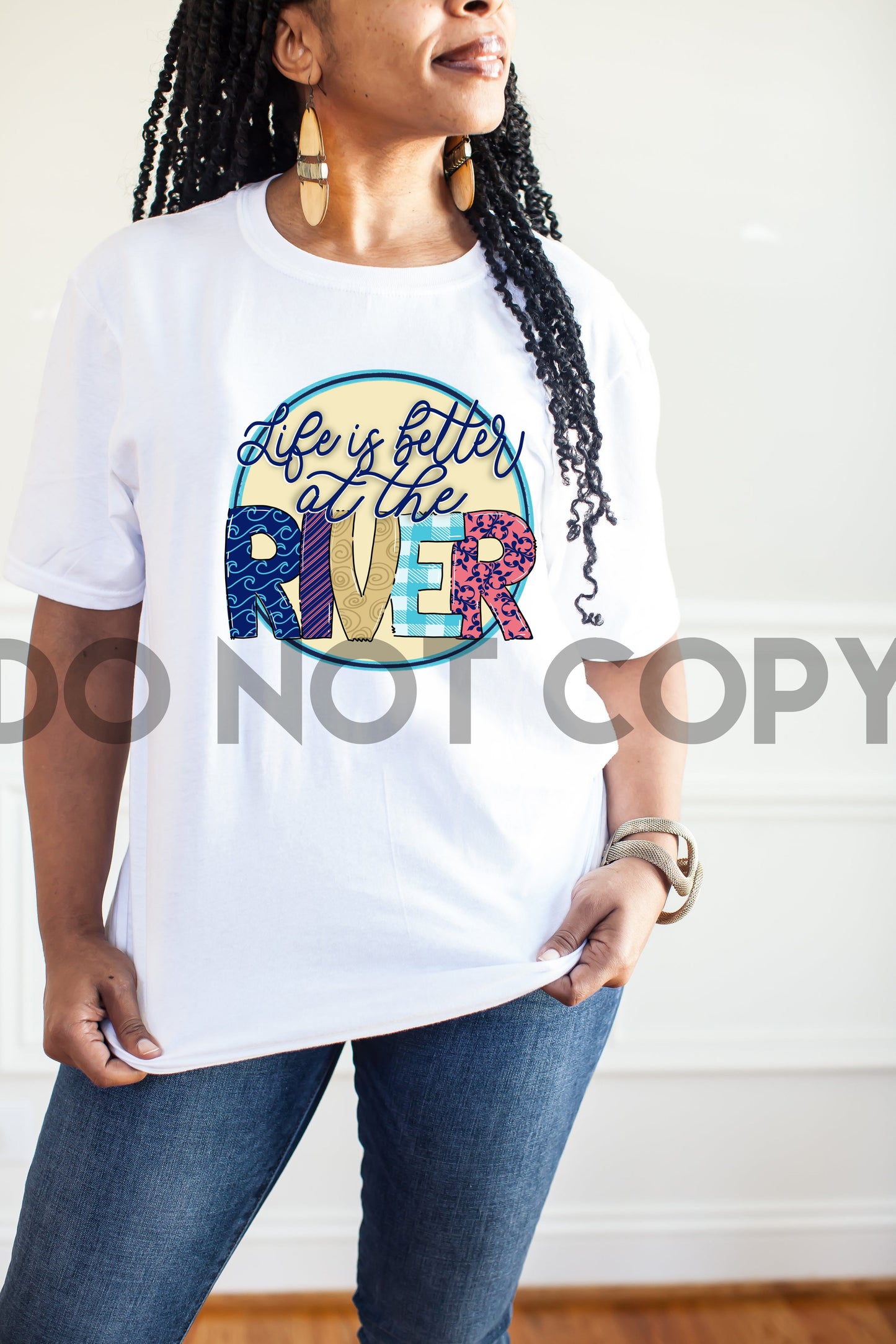 Life is Better at the River Sublimation print