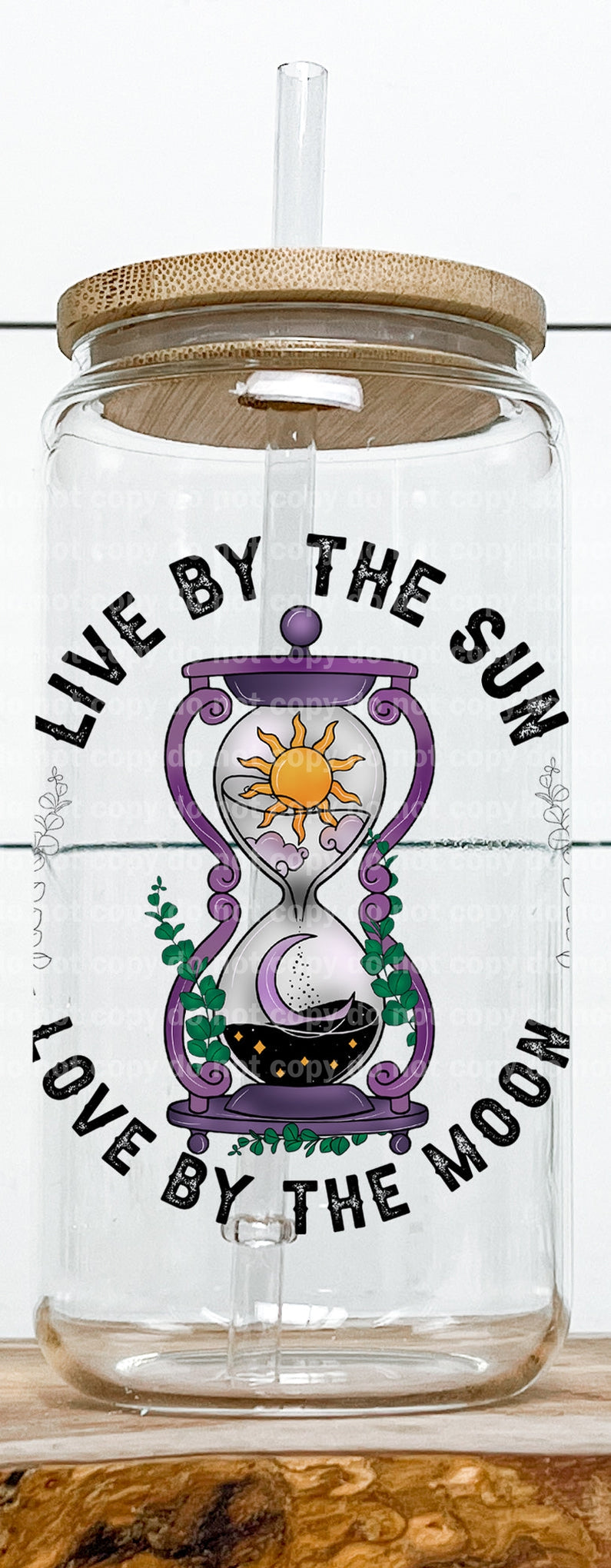 Live By The Sun Love By The Moon Decal 3 x 3.5