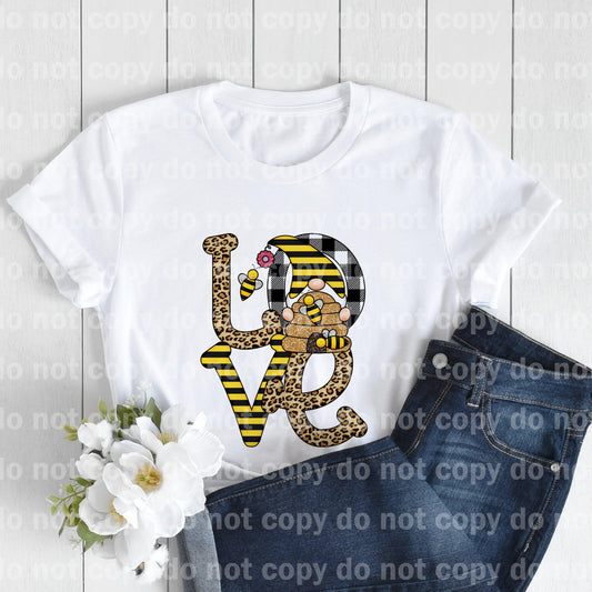 Impresión de sublimación Love Bees Gnome Leopard