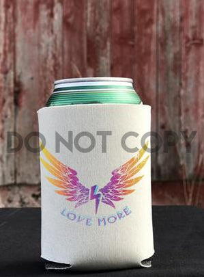 Love more vintage wings (use on light colors only) pocket mask coozie high heat Full color Screen Print transfer