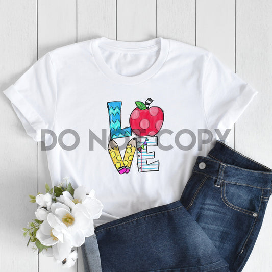 Love Teacher Word Art Sublimation Print