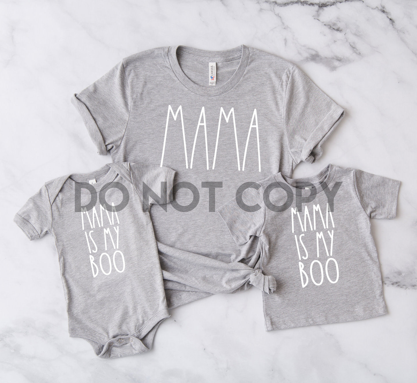 Mama is my boo WHITE INK Youth and Infant one color Screen print transfer