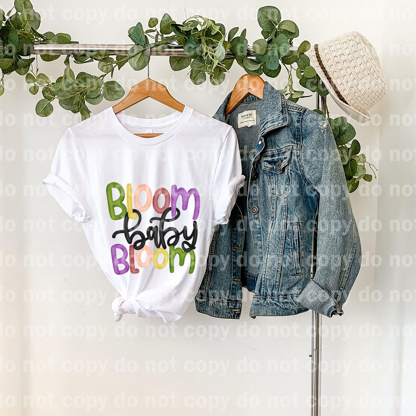 Bloom Baby Bloom Typography Sublimation print