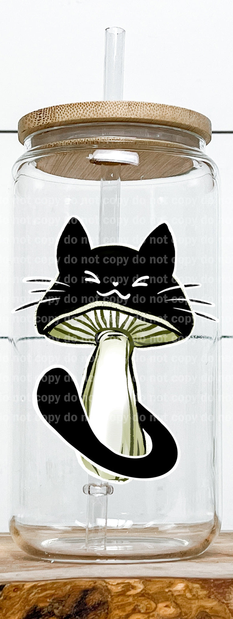 Meowshroom Black Decal