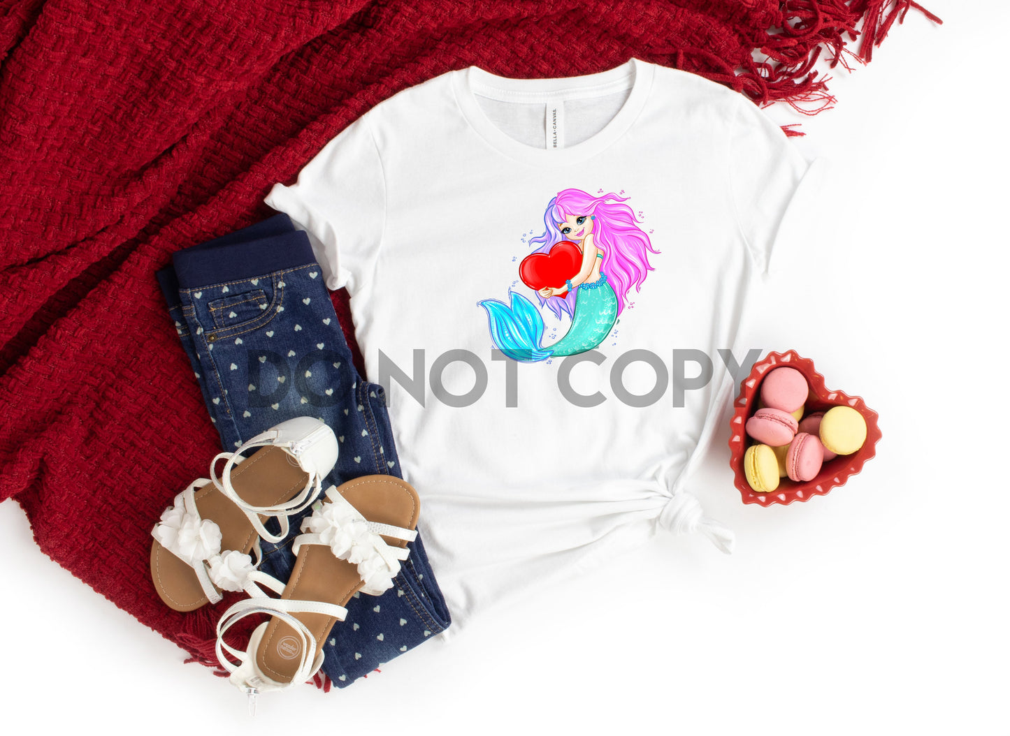 Mermaid Oceans of Love Heart sublimation print