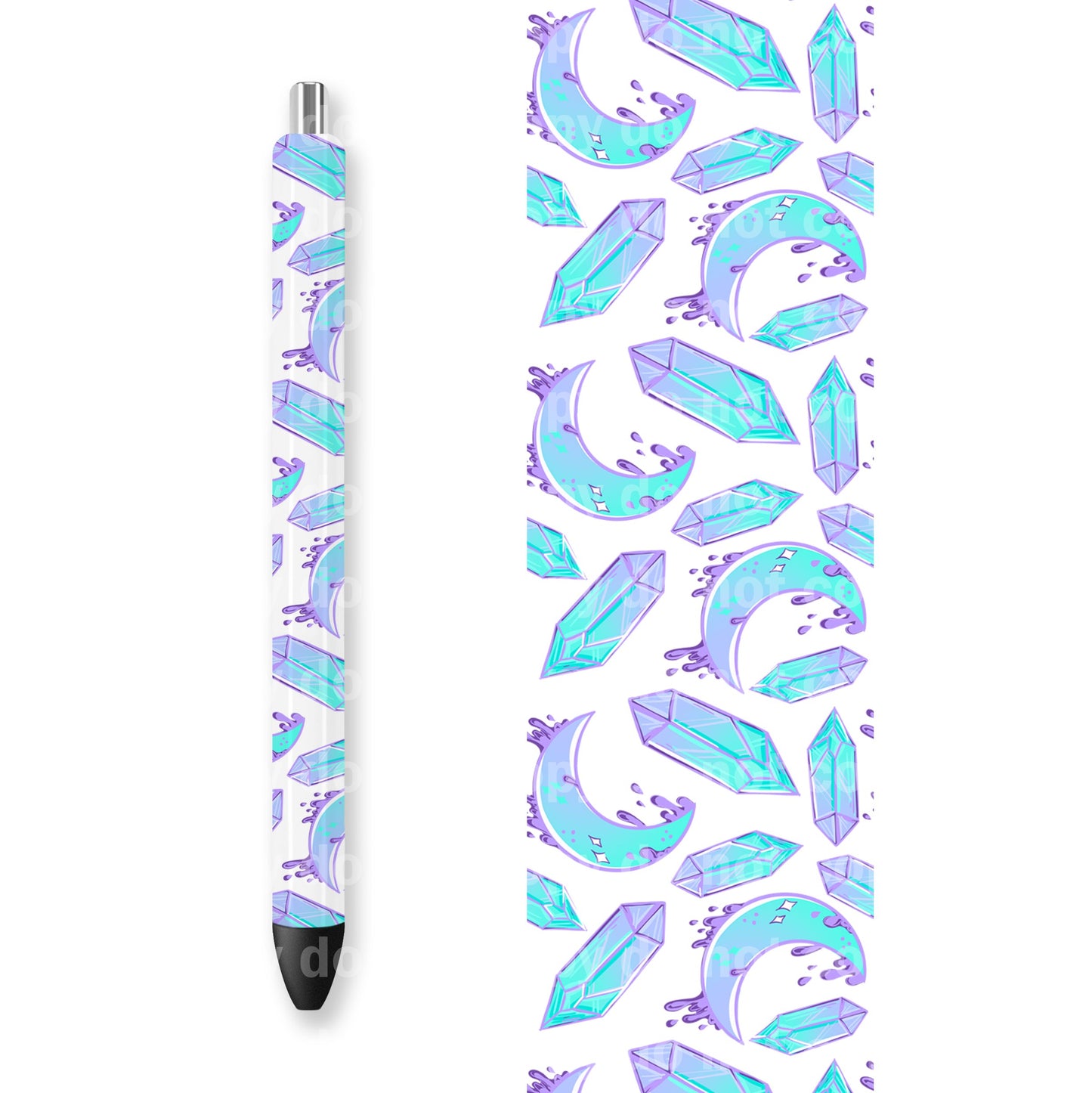 Crystals And Moon 16oz Cup Wrap and Pen Wrap