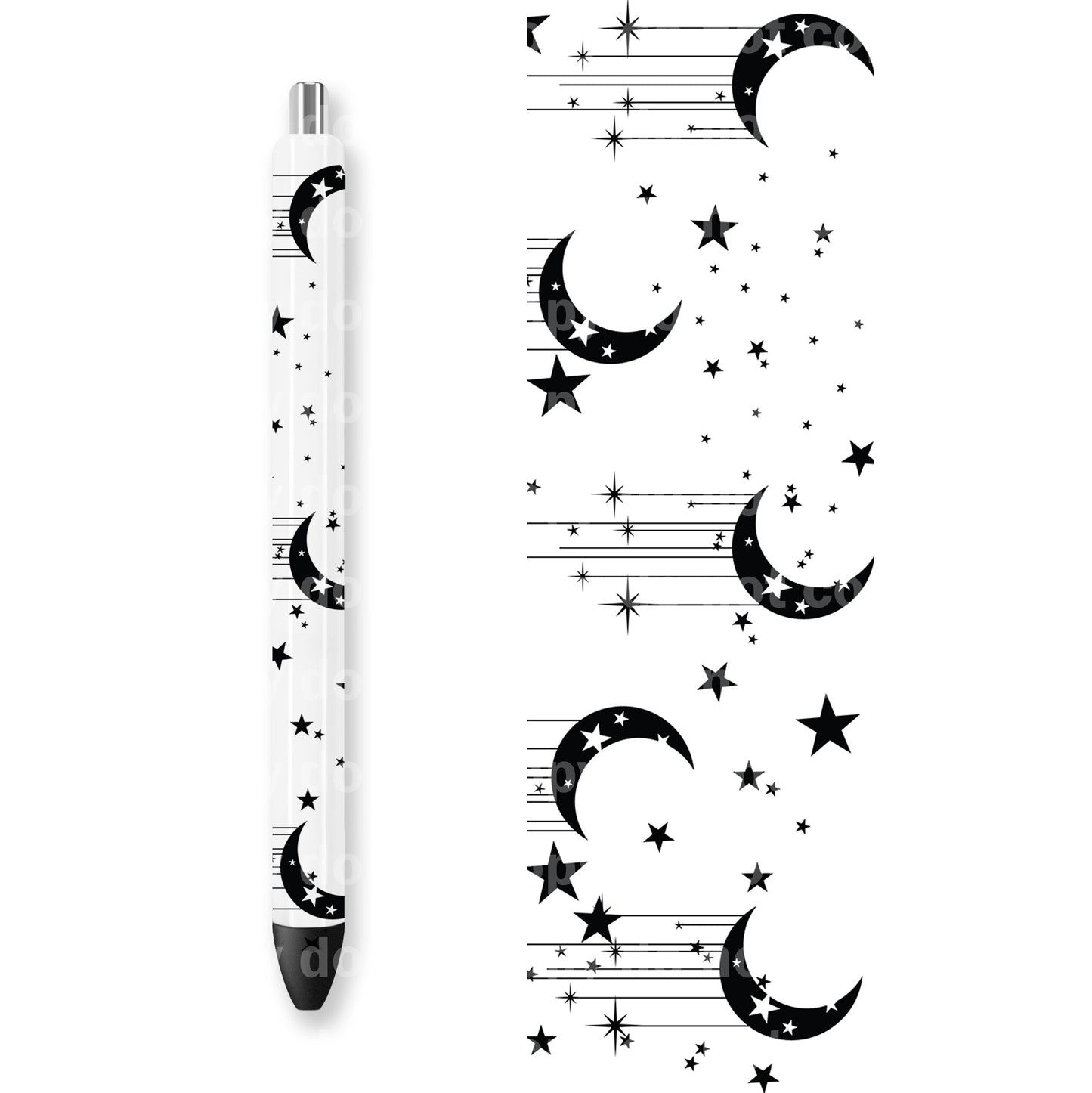 Moon And Stars 16oz Cup Wrap and Pen Wrap