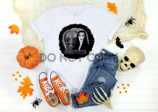 Morticia and Skull Sublimation Print