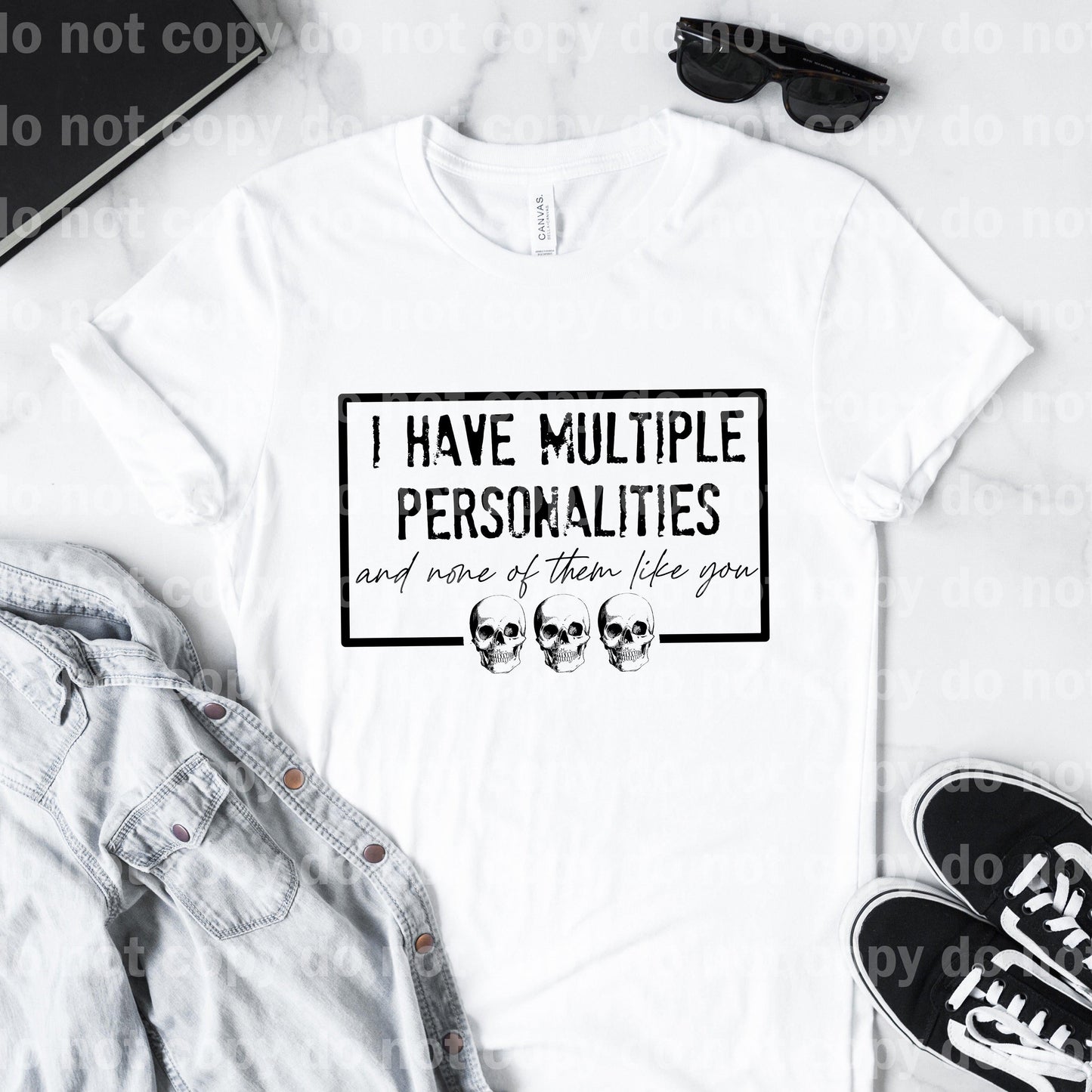 I Have Multiple Personalities And None Of Them Like You Skull Sublimation Print