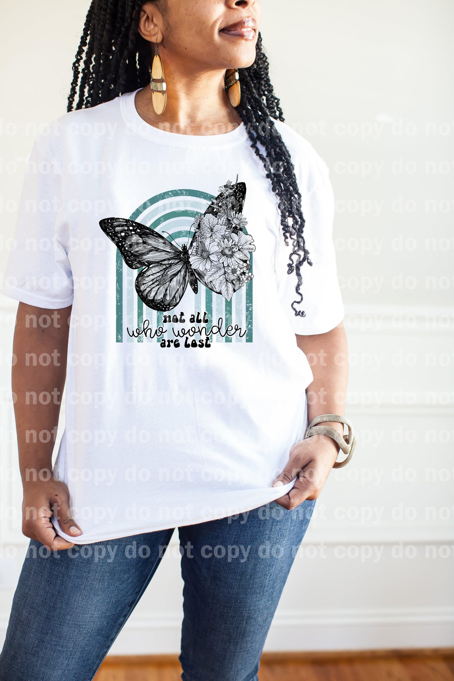 Not All Who Wonder Are Lost Butterfly Rainbow Sublimation print