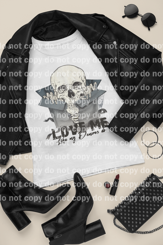 Love Me Like My Demons Do Skull Box Dream Print or Sublimation Print