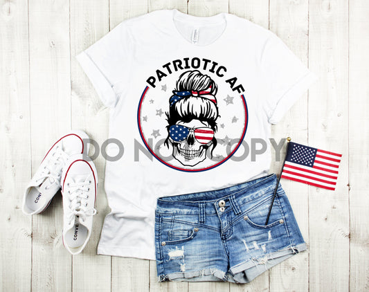 Patriotic AF Patriotic Flag 4th of July Sunglasses Skull Dream Print or Sublimation Print