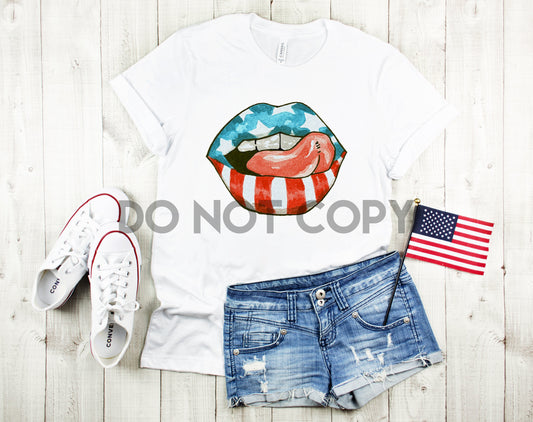 Patriotic Lips USA Sublimation print