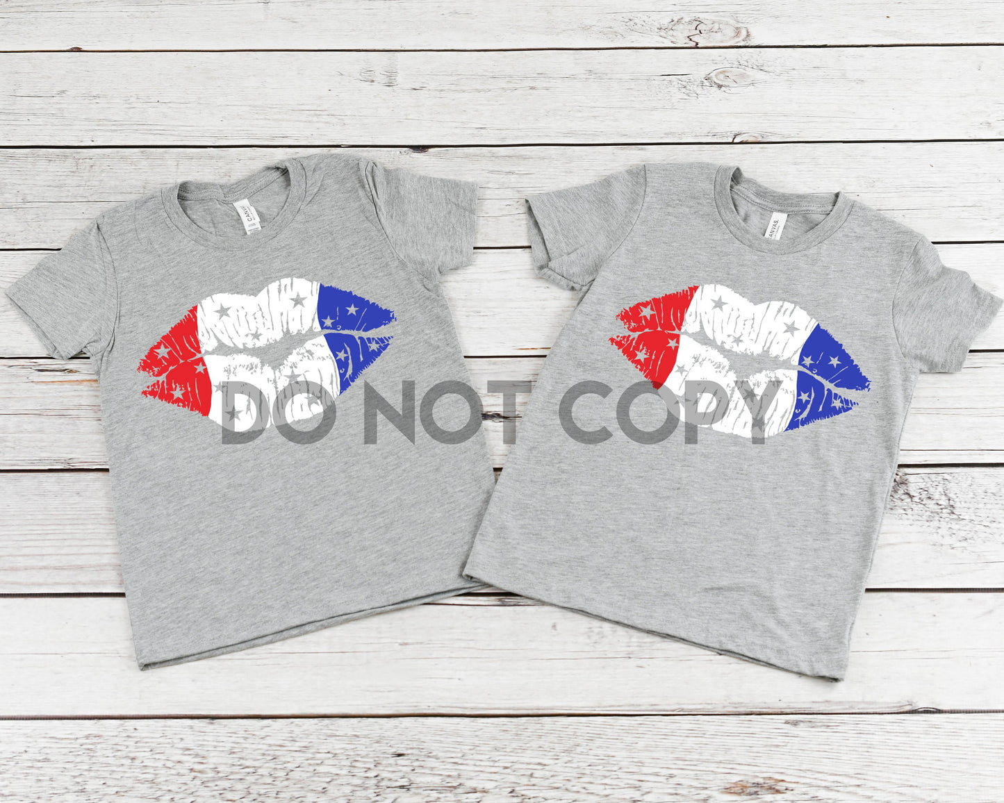 Patriotic red white and blue star lips  Dream Print