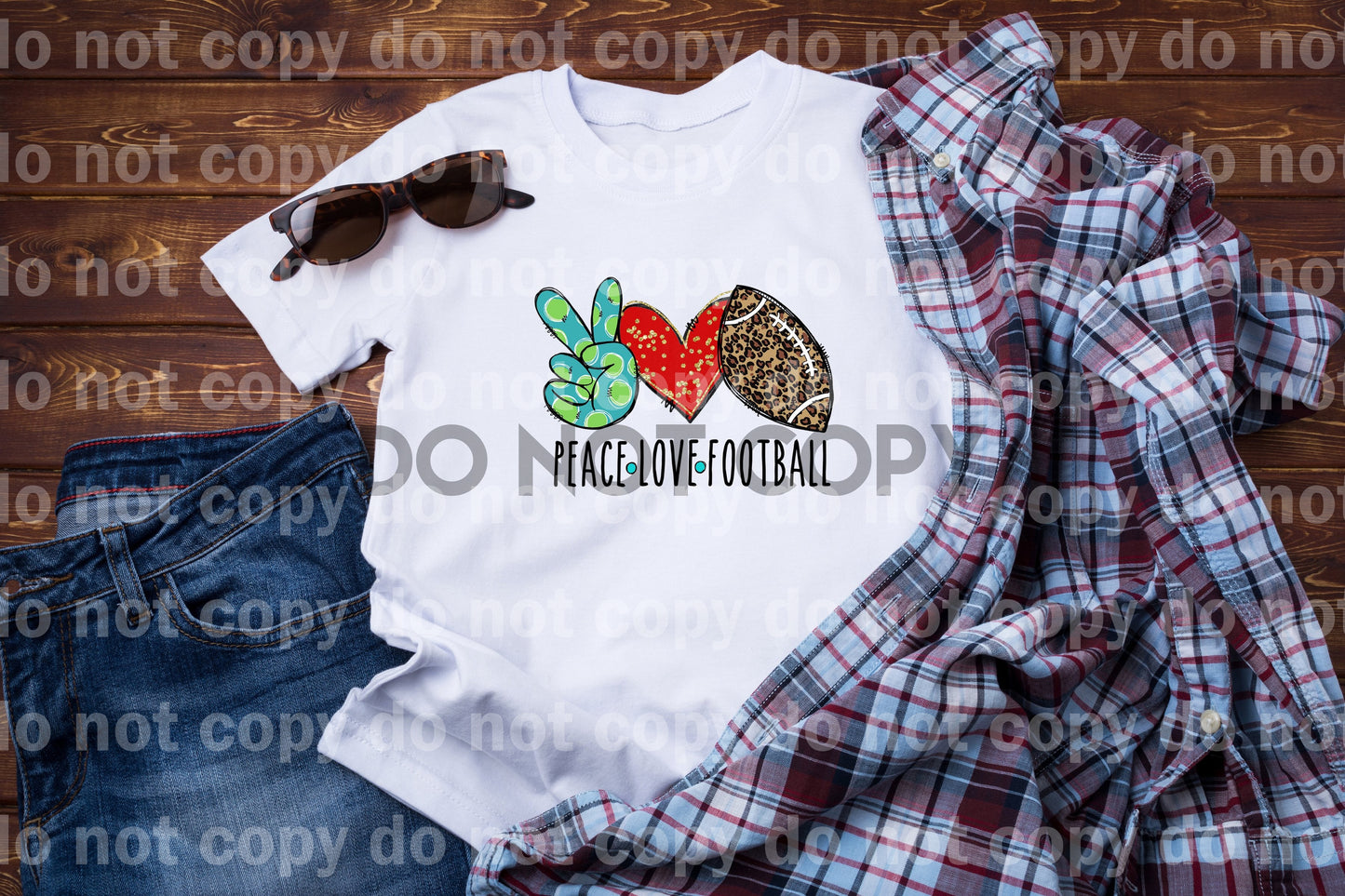 Peace Love Football Dream Print or Sublimation Print