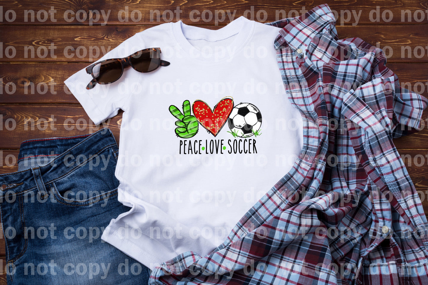 Peace Love Soccer Dream Print or Sublimation Print