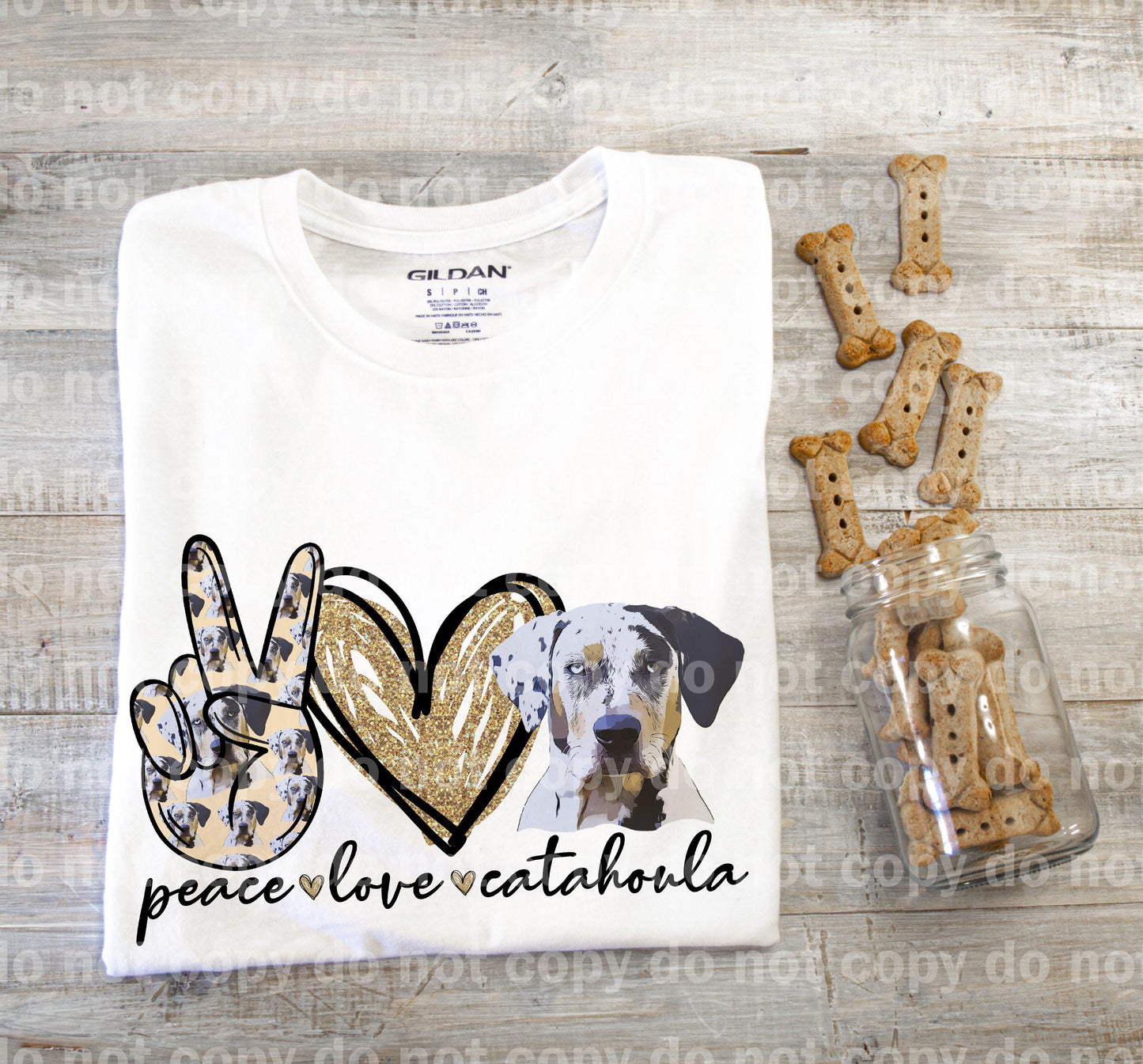 Peace Love Catahoula Sublimation Print