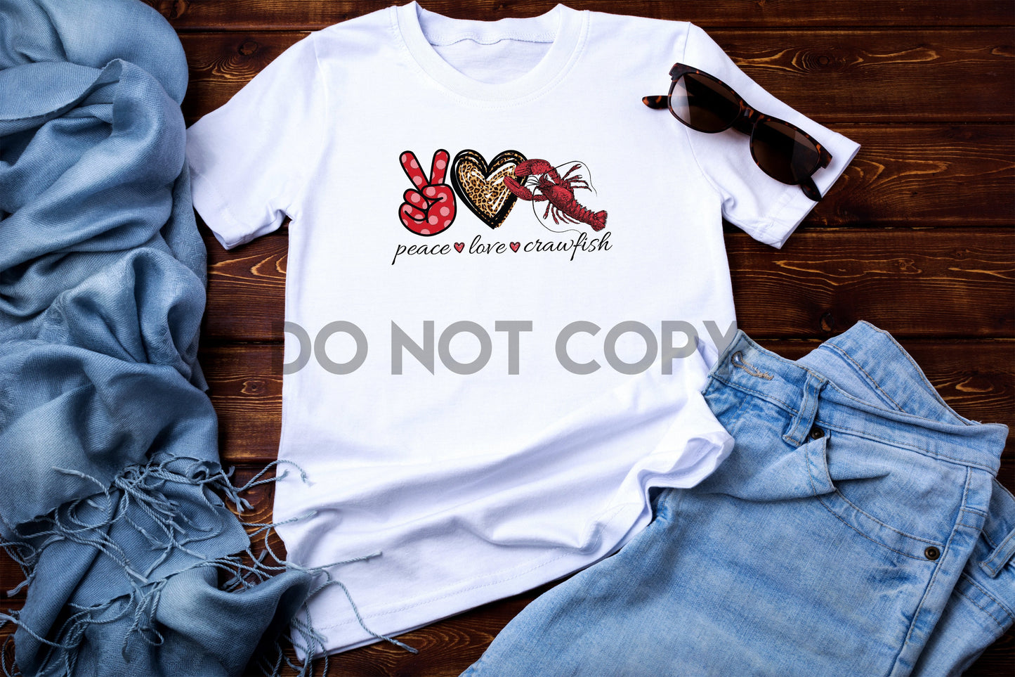 Peace Love Crawfish Dream Print or Sublimation Print