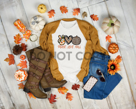 Peace Love Fall Leopard Sublimation print
