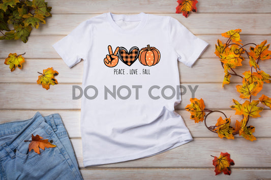 Peace Love Fall Orange Sublimation print