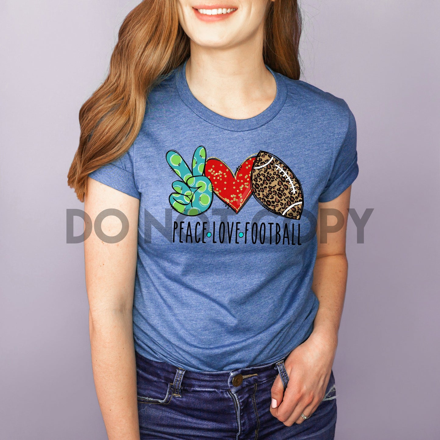 Peace Love Football Dream Print or Sublimation Print