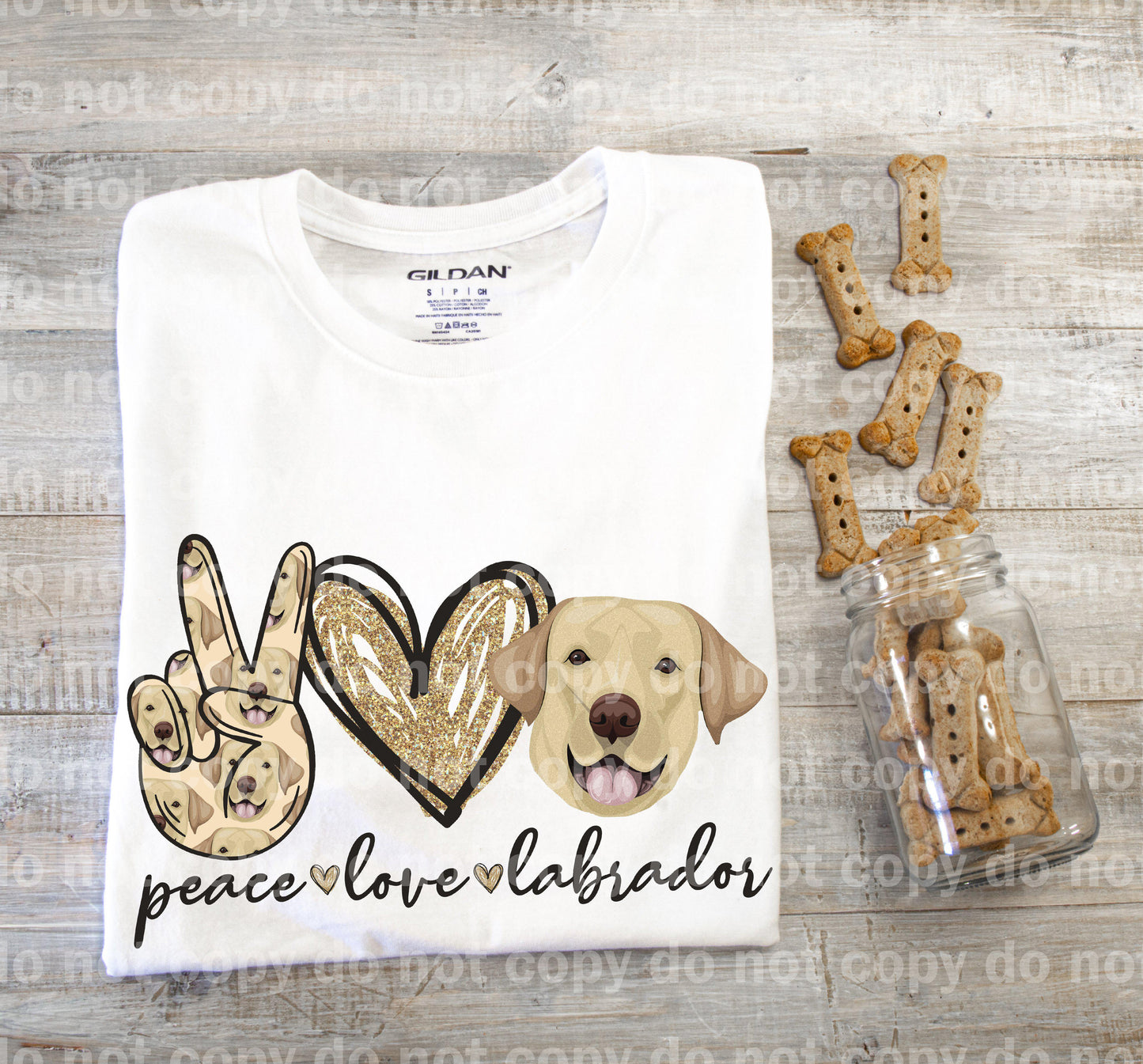 Peace Love Labrador Face Sublimation Print