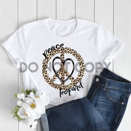 Estampado por sublimación con estampado de leopardo Peace love.
