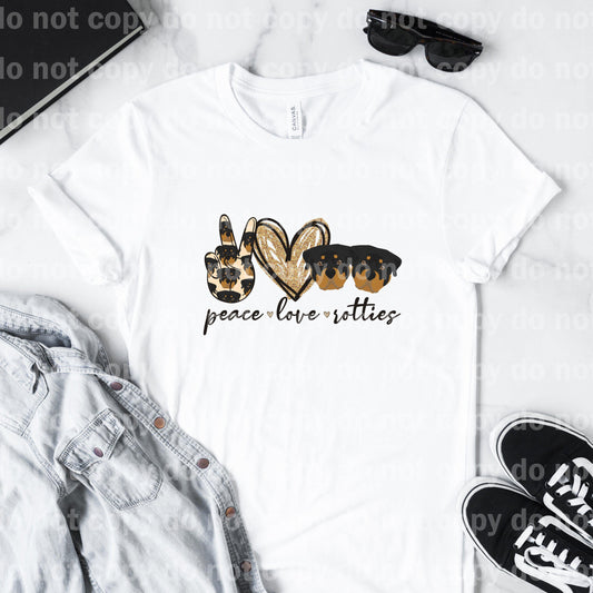 Peace Love Rotties Sublimation Print