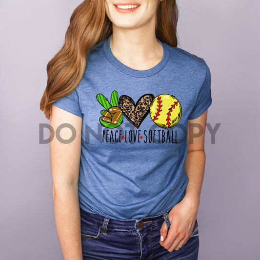 Peace Love Softball Dream Print or Sublimation Print