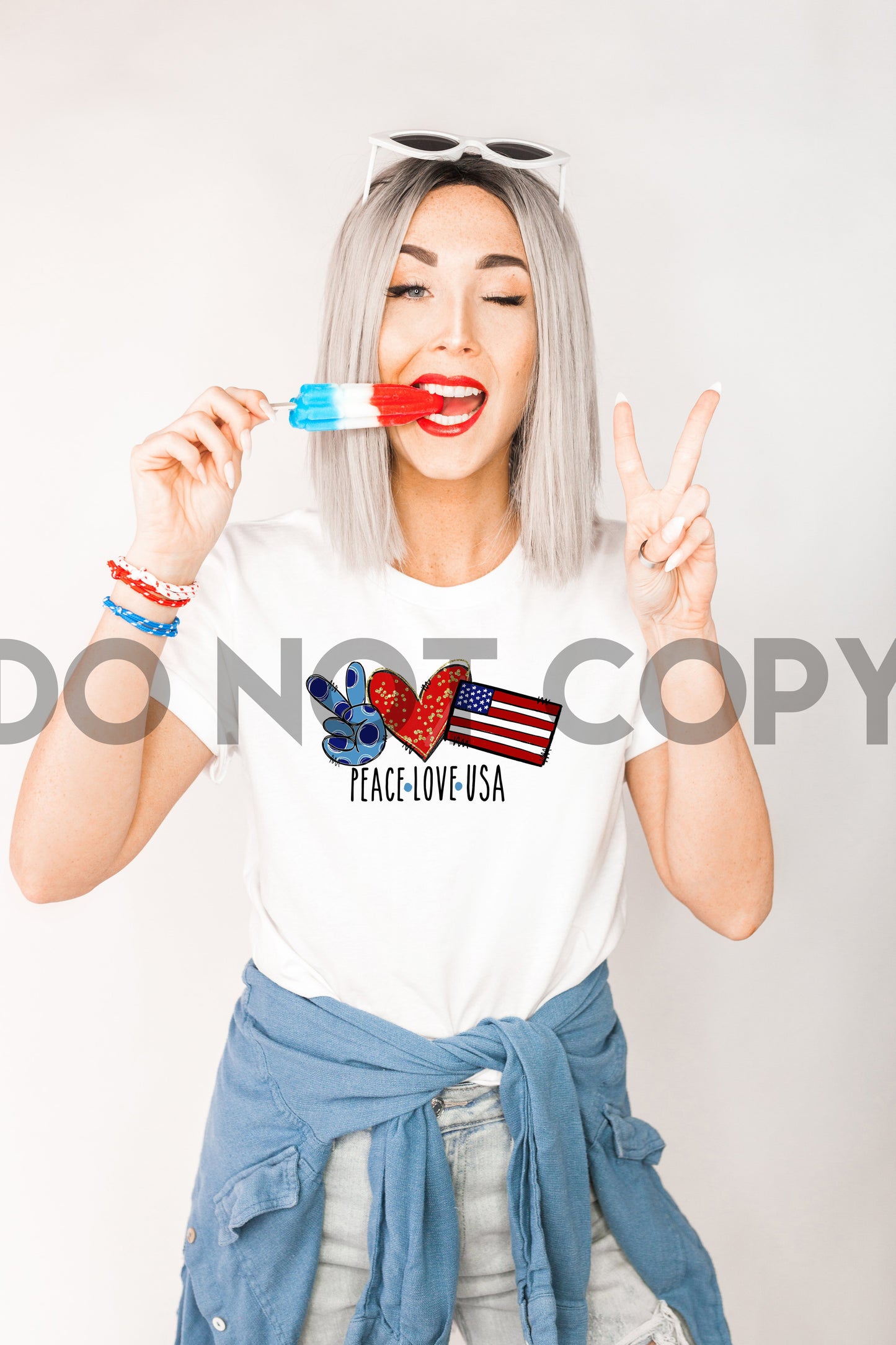 Peace Love USA Sublimation print