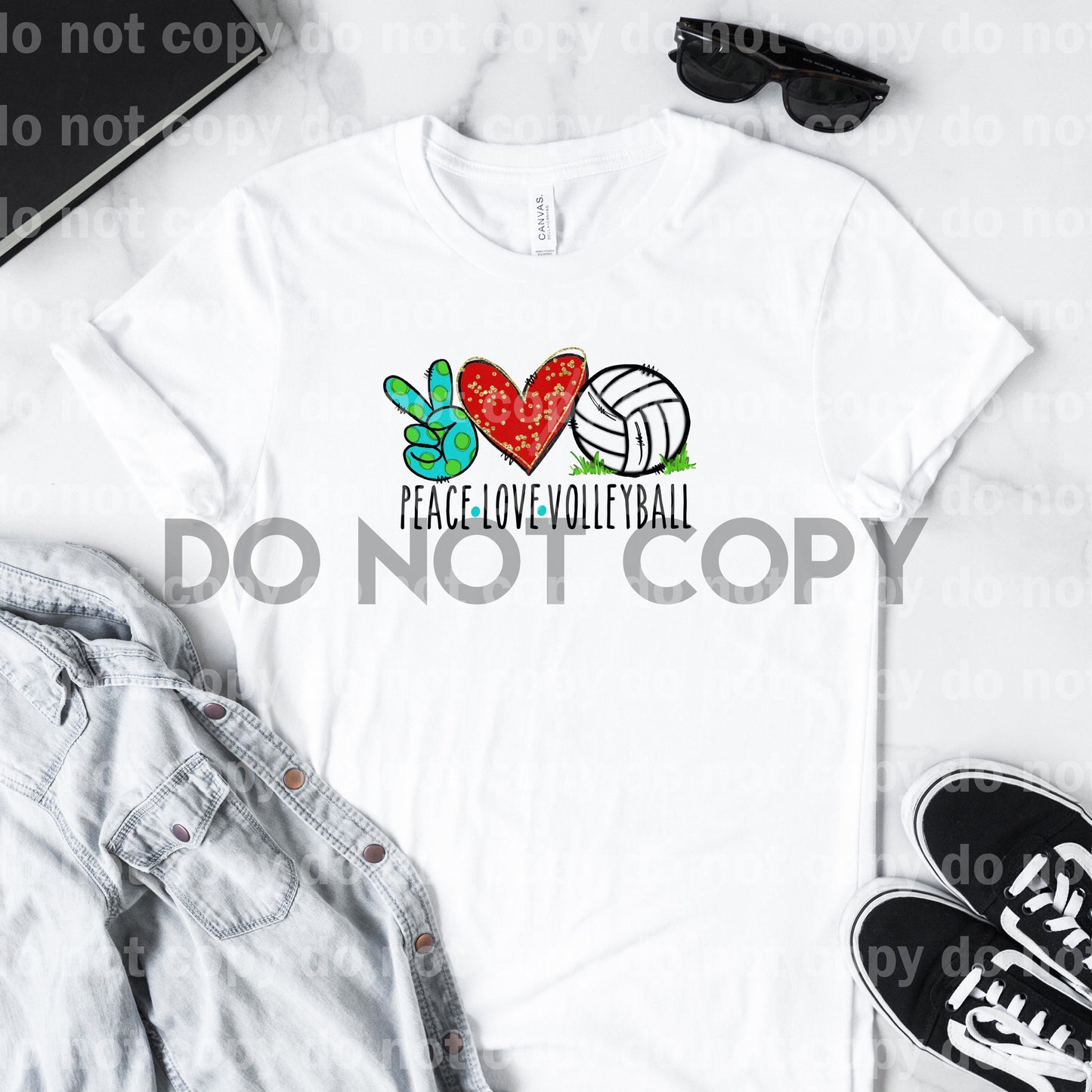 Peace Love Volleyball Dream Print or Sublimation Print