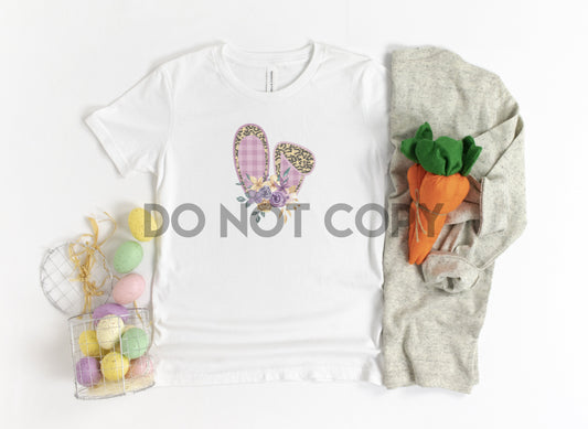 Pink Leopard Bunny Ears Easter Sublimation Print