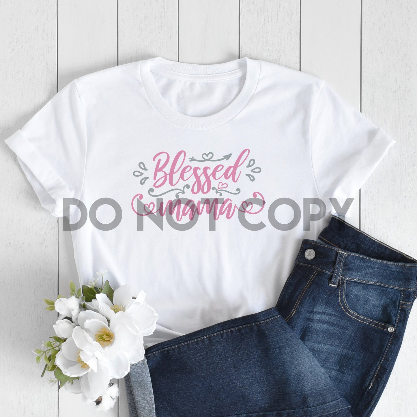 Blessed Mama Pink Lettering Dream Print or Sublimation Print