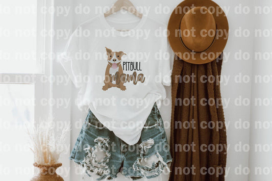 Pitbull Mama Brown Sublimation Print