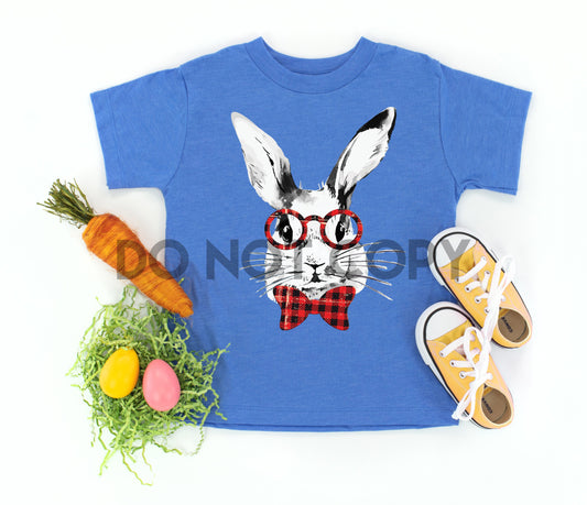 Destash Plaid bow tie glasses unisex bunny youth Easter spring high heat Full color Screen Print transfer