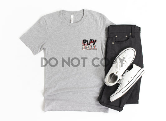 Play ball Baseball Pocket Size HIGH HEAT Full color Screen Print transfer