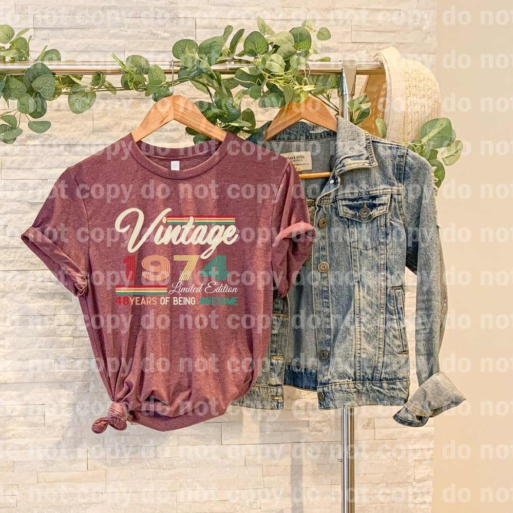 Vintage 1974 48 Years Of Being Awesome Dream Print or Sublimation Print