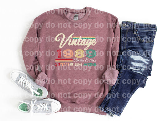 Vintage 1989 33 Years Of Being Awesome Dream Print or Sublimation Print