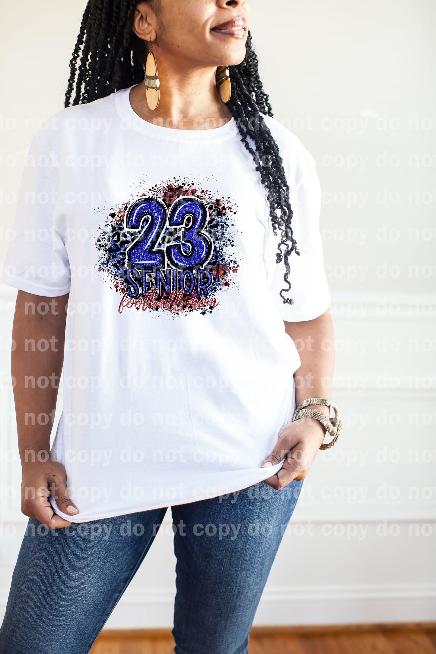 23 Senior Football Mom Purple Black/Red Silver Blue Dream Print or Sublimation Print