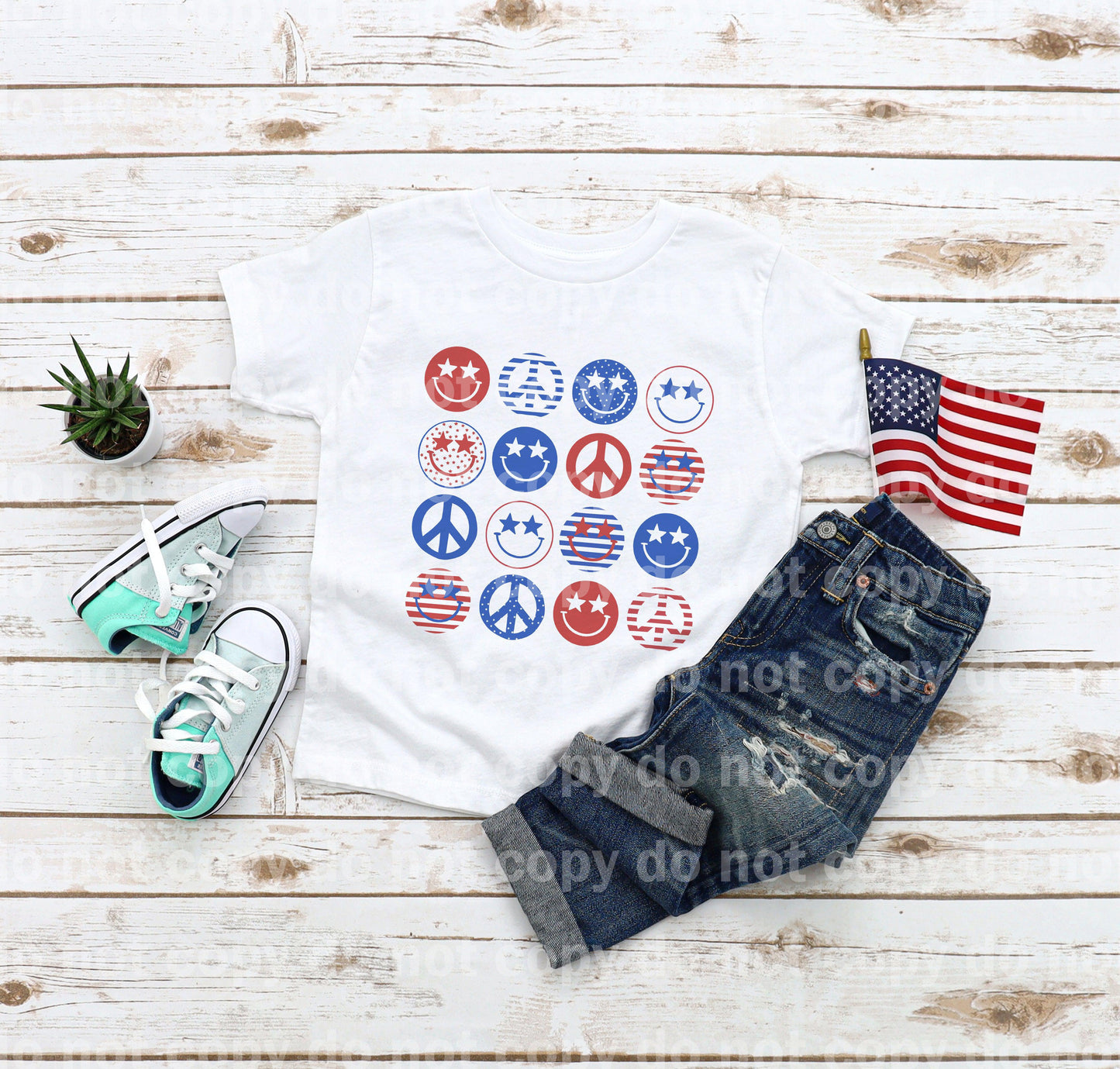 Fourth of July Peace Smile Dream Print or Sublimation Print
