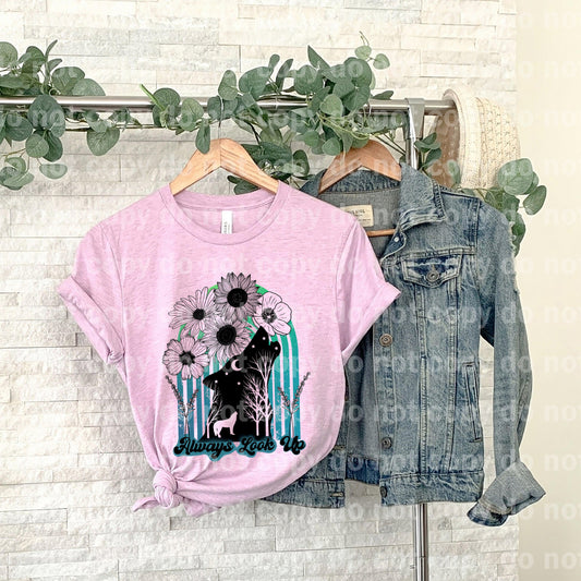 Always Look Up Rainbow Flower Wolf Dream Print or Sublimation Print