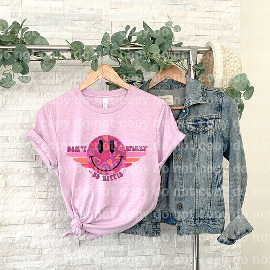 Don't worry be hippie smiley Dream print transfer