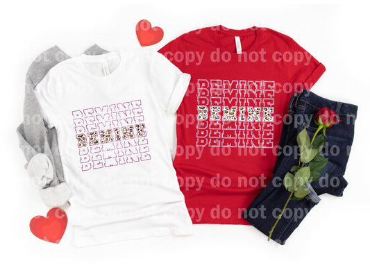 Be Mine Word Stacked Typography Dream Print or Sublimation Print