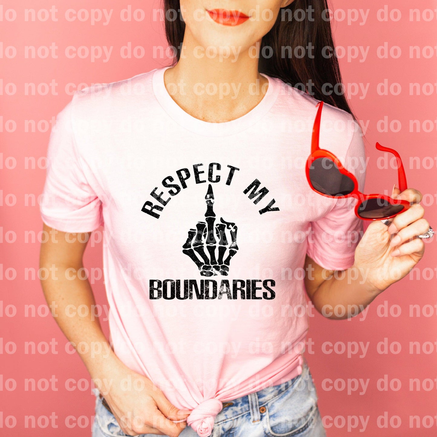 Respect My Boundaries Skeleton Distressed Dream Print or Sublimation Print